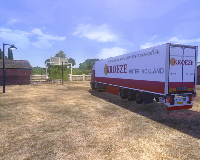 ets2 Scania 113m 380 + koeltrailer Kroeze Enter Ho prive skin ets2