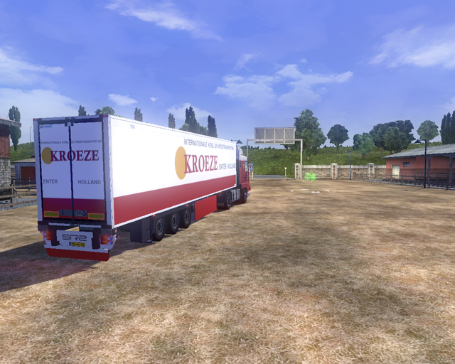 ets2 Scania 113m 380 + koeltrailer Kroeze Enter Ho prive skin ets2