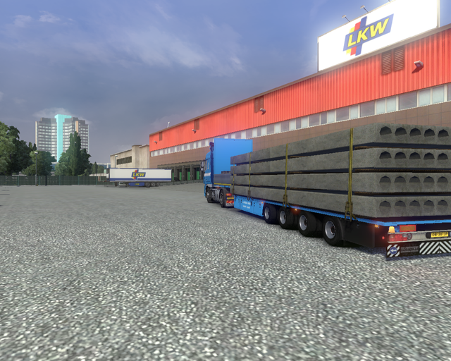 ets2 Daf XF + 4asser Paneltrailer vloerplaten Gebr prive skin ets2