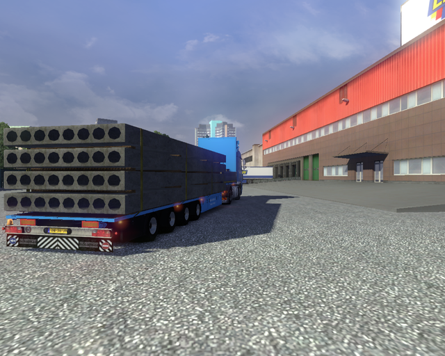 ets2 Daf XF + 4asser Paneltrailer vloerplaten Gebr prive skin ets2