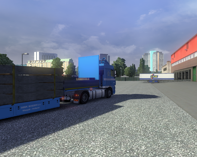 ets2 Daf XF + 4asser Paneltrailer vloerplaten Gebr prive skin ets2