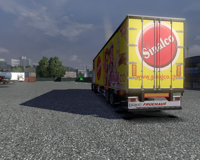 ets2 Mercedes LPS 1632 + 2 asser trailer Sinalco prive skin ets2