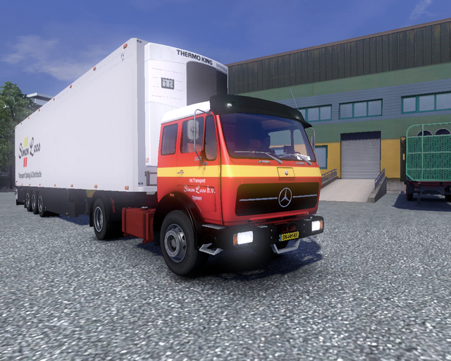 ets2 Mercedes NG1632 4x2 + Koeltrailer Simon Loos  prive skin ets2