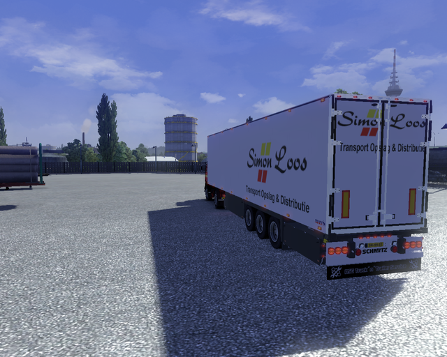 ets2 Mercedes NG1632 4x2 + Koeltrailer Simon Loos  prive skin ets2