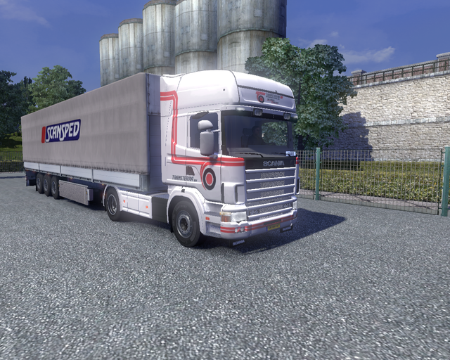 ets2 Scania 124L 440 Transterra bv + zeiltrailer S prive skin ets2