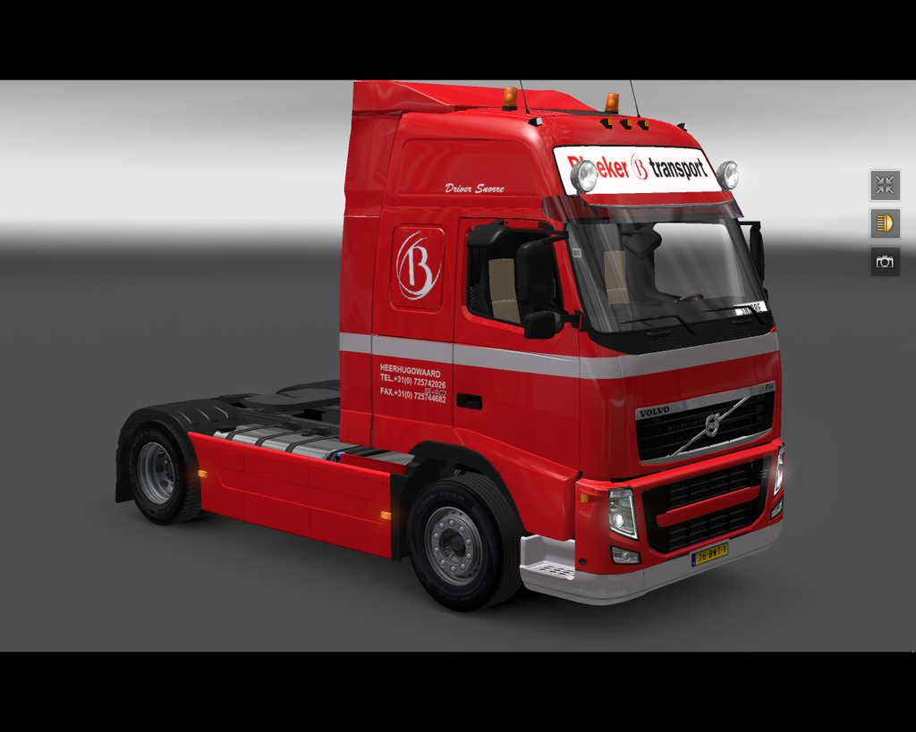 ets2 Volvo Fh 4x2 Bleeker transport Heerhugowaard - prive skin ets2