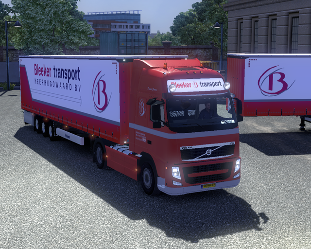 ets2 Volvo Fh 4x2 + zeiltrailer Bleeker transport  prive skin ets2