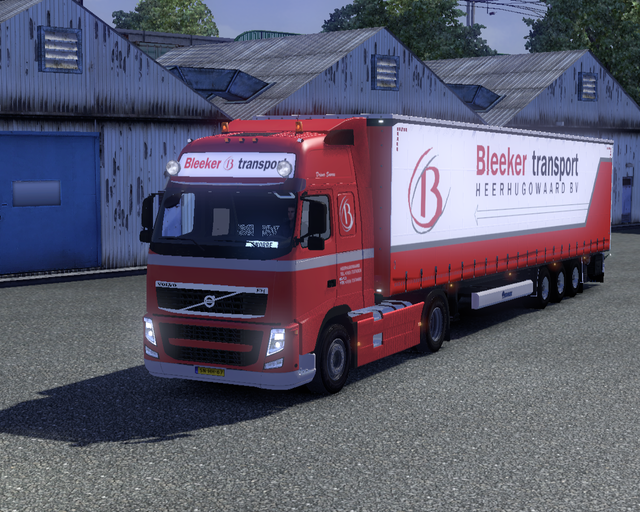 ets2 Volvo Fh 4x2 + zeiltrailer Bleeker transport  prive skin ets2