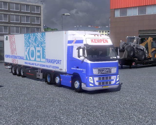 ets2 Volvo FH 6x2 + Chereau Koeltrailer Kempen tra prive skin ets2