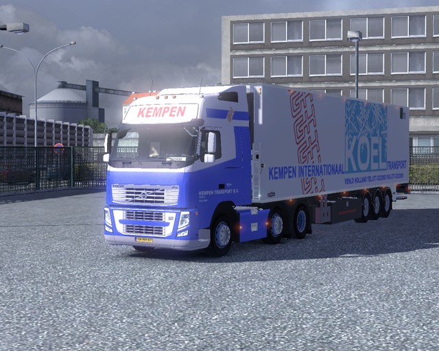 ets2 Volvo FH 6x2 + Chereau Koeltrailer Kempen tra prive skin ets2