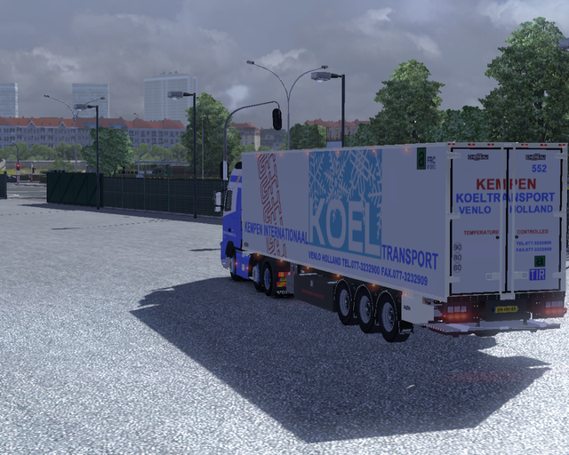 ets2 Volvo FH 6x2 + Chereau Koeltrailer Kempen tra prive skin ets2