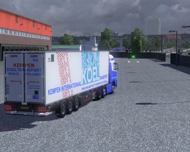 ets2 Volvo FH 6x2 + Chereau Koeltrailer Kempen tra prive skin ets2