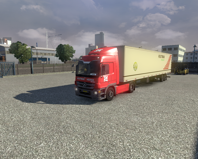 ets2 Mercedes Mp3 1844 + 2asser trailer Houtman tr prive skin ets2