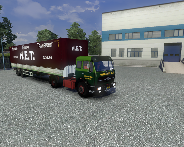 ets2 Mercedes Ng 1632 + Zeiltrailer Intramij Rotte prive skin ets2