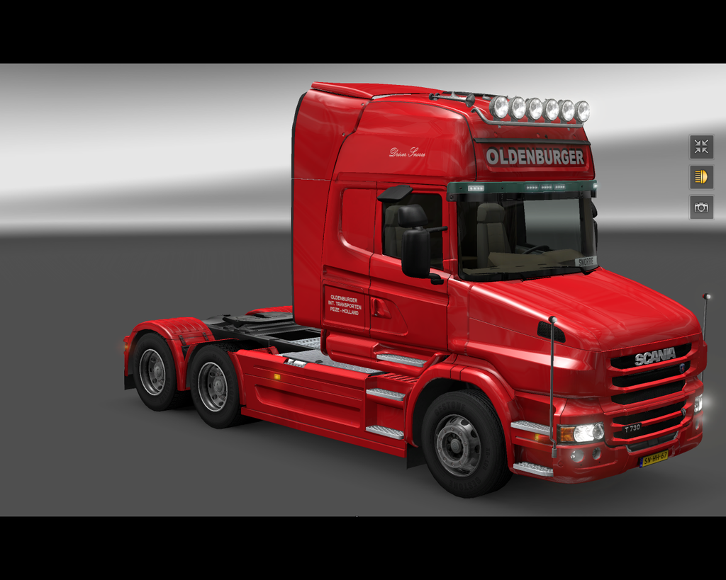 ets2 Scania T730 v8 6x4 Oldenburger int - prive skin ets2