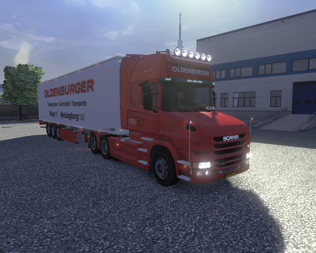 ets2 Scania T730 v8 6x4 + chereau Oldenburger int prive skin ets2