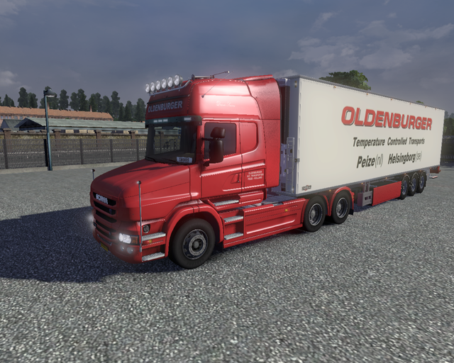 ets2 Scania T730 v8 6x4 + chereau Oldenburger int prive skin ets2