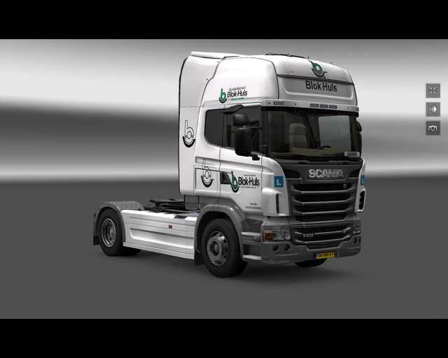 ets2 Scania R 4x2 topline Blok-Huls autorijschool  prive skin ets2