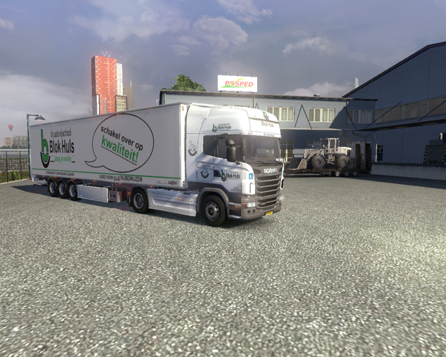 ets2 Scania R 4x2 topline + Chereau koeltrailer Bl prive skin ets2