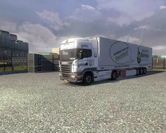 ets2 Scania R 4x2 topline + Chereau koeltrailer Bl prive skin ets2