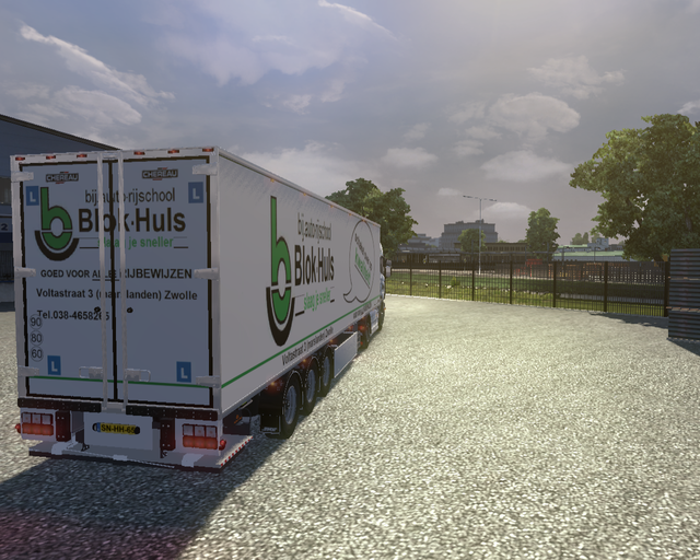 ets2 Scania R 4x2 topline + Chereau koeltrailer Bl prive skin ets2