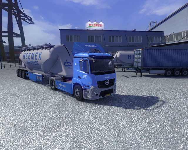 ets2 Mercedes Antos 1840 4x2 + cementtrailer HEEME prive skin ets2