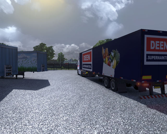 ets2 Mercedes Antos 1840 4x2 + 2 asser trailer Dee prive skin ets2