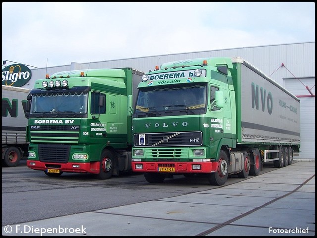 Boerma 2x daf en volvo3-BorderMaker oude foto's