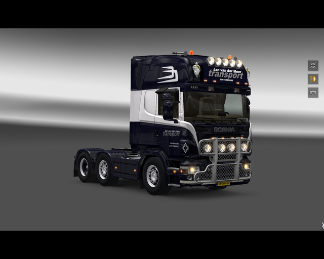 ets2 Scania R2008 6x2 Jan van der Meer Zoeterwoude prive skin ets2