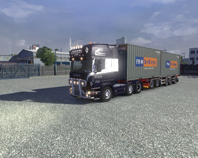 ets2 Scania R2008 6x2 + D-Tec 5asser Jan van der M prive skin ets2