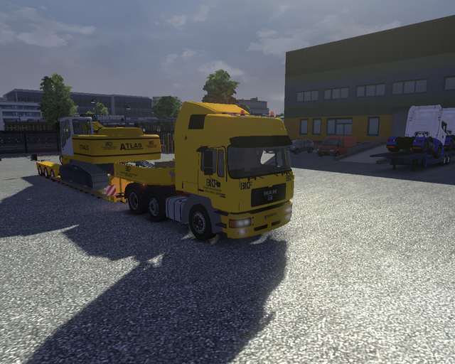 ets2 Man F2000 6x2 BKF + Dieplader Kraanverhuurbed prive skin ets2