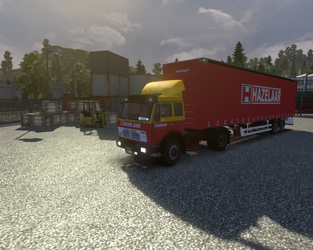 ets2 Mercedes NG 1632 4x2 + 2 asser paneltrailer H prive skin ets2