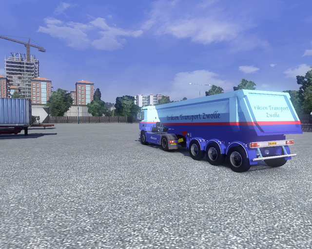 ets2 Mercedes Antos + Bodex kipper Eriksen Transpo prive skin ets2