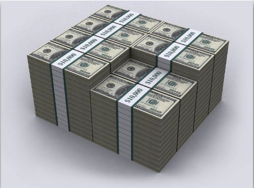 Beeld3-1miljoen dollar-10^6 2014.12.31 Debt bubble in 3D