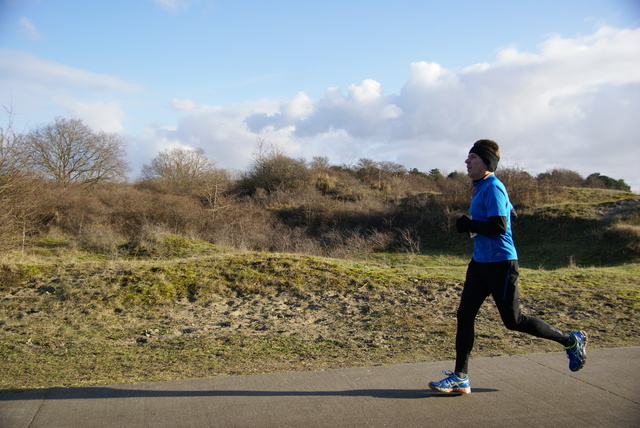 DSC05266 5 en 10 km loop Westvoorne 4-1-2015