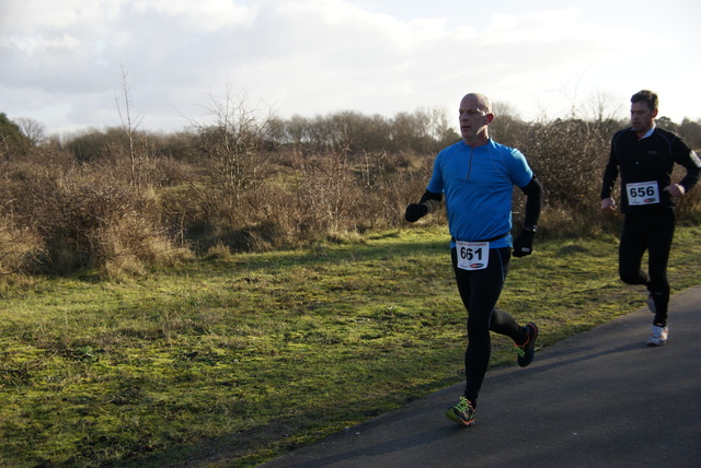 DSC05299 5 en 10 km loop Westvoorne 4-1-2015