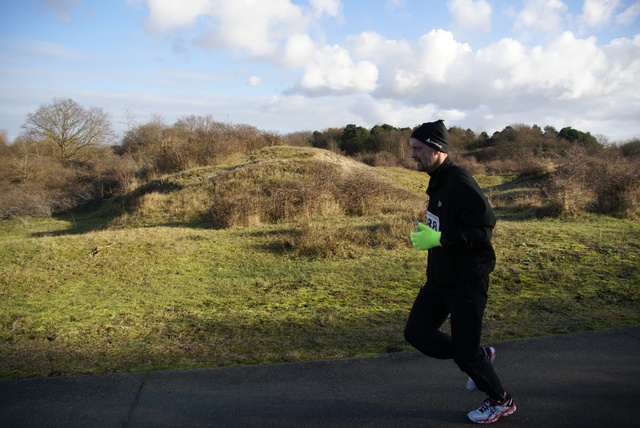 DSC05313 5 en 10 km loop Westvoorne 4-1-2015