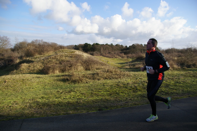 DSC05316 5 en 10 km loop Westvoorne 4-1-2015