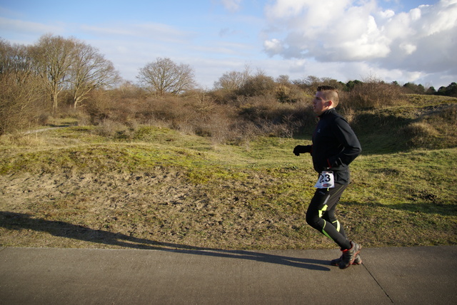 DSC05324 5 en 10 km loop Westvoorne 4-1-2015