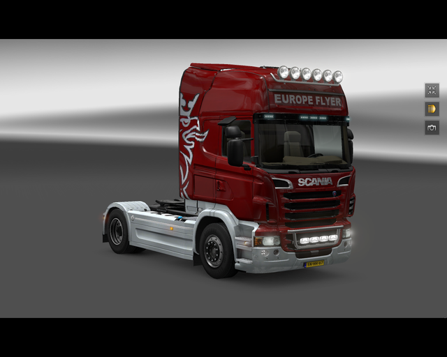 ets2 Scania R2009 4x2 Highline Europe Flyer Huisse prive skin ets2