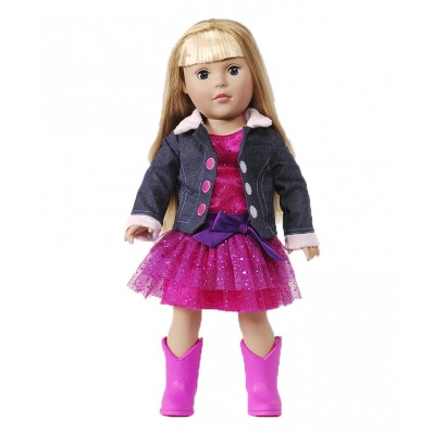 "Pink Glitter Puff" Dollie - 18 inch Play Doll Dollies