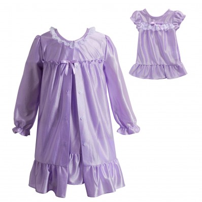 "Glamorous Dreams" Lilac Nightgown with Robe and M Matching Clothes
