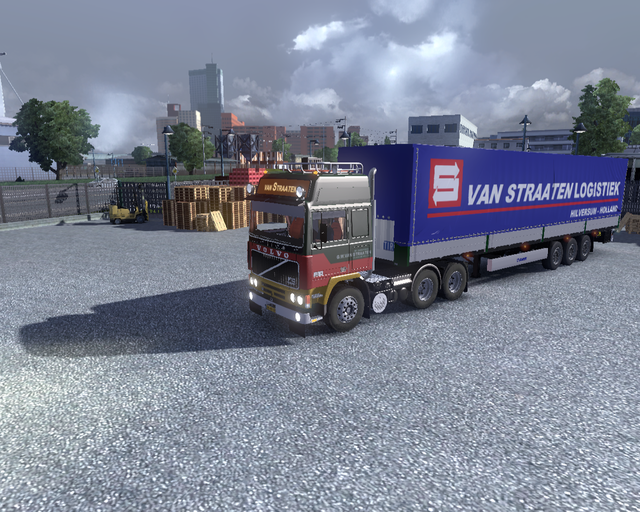 ets2 Volvo F10 6x4 + Zeiltrailer Int Transporten G prive skin ets2