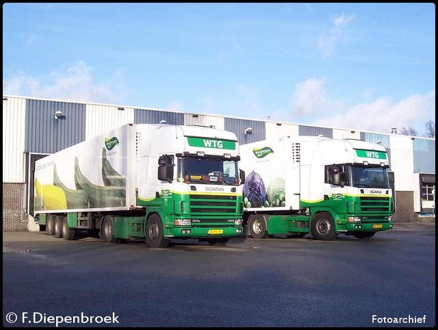 Groepsfoto WTG 2x Scania 124 420 2-BorderMaker oude foto's