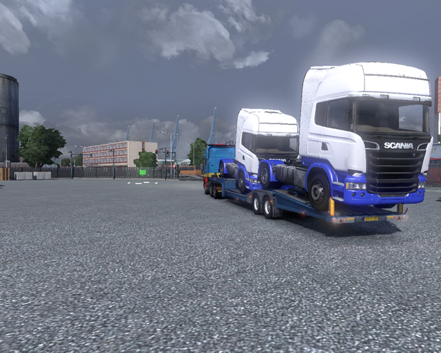 ets2 Scania 124L 6x2 + Trailer met scania's Zandbe prive skin ets2