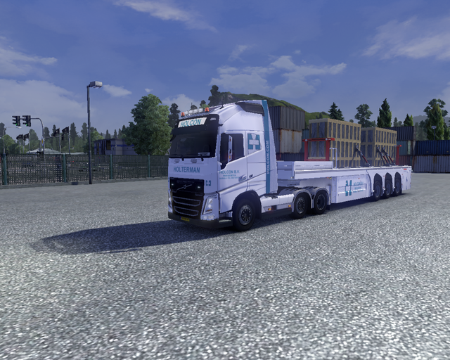 ets2 Volvo Fh16 6x2 2013 + Binnenlader Holterman M prive skin ets2