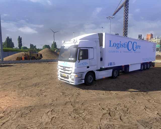 ets2 Mercedes Actros MP3 + Schmitz Coolliner Logis prive skin ets2