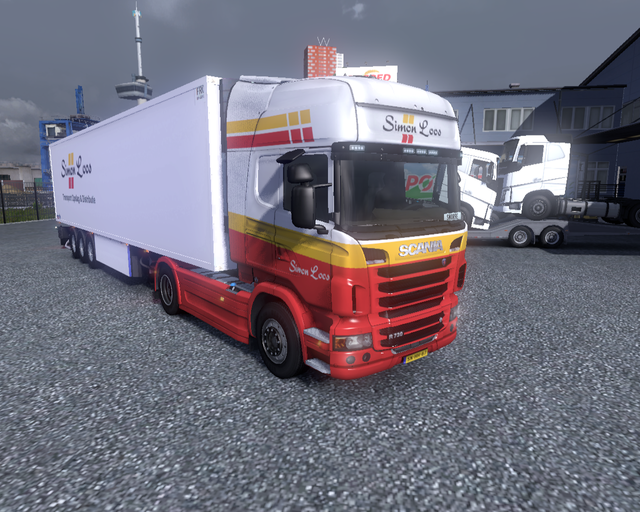 ets2 Scania R2009 730 4x2 + Schmitz Coolliner Simo prive skin ets2