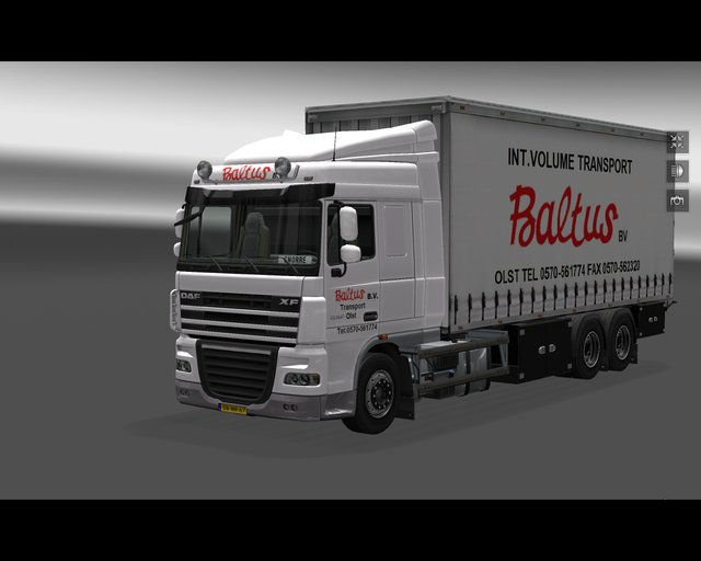 ets2 Daf XF 6x4 BDF Baltus Transport Olst  prive skin ets2