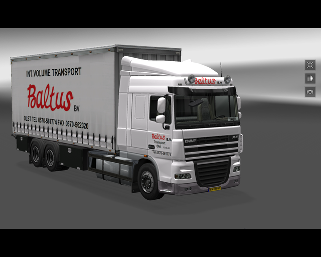 ets2 Daf XF 6x4 BDF Baltus Transport Olst 1 prive skin ets2